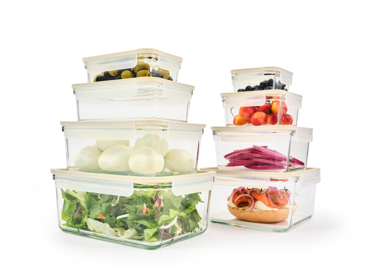 Glasslock Sens 10oz rectangular container for portioned meals and freshness