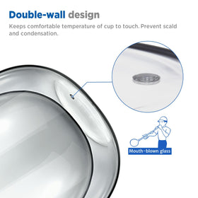 Glastal ultra-fine 304 stainless steel infuser with handle for clean filtration.