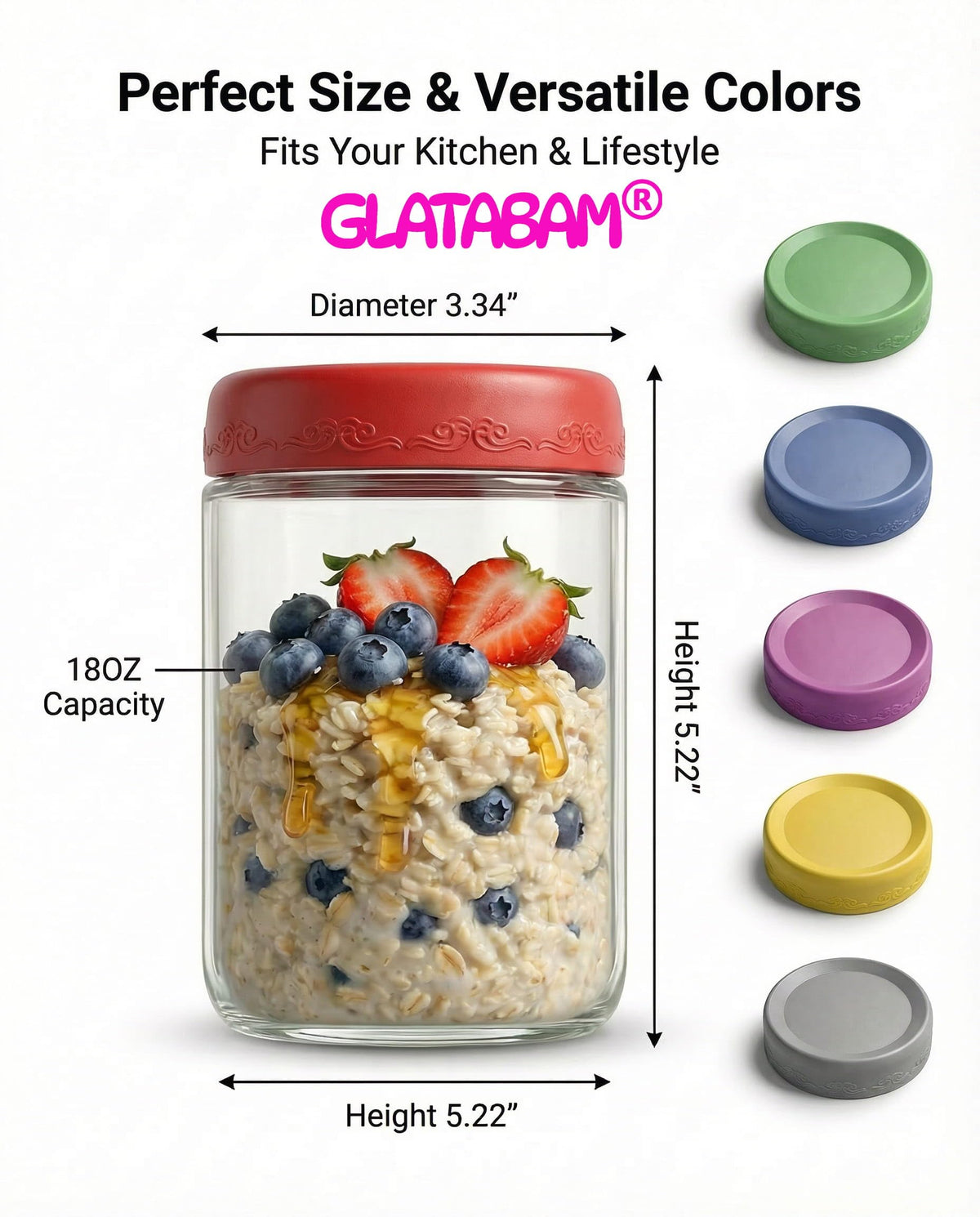 GLATABAM glass meal prep container shows clear contents visibility