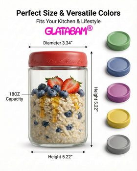 GLATABAM glass meal prep container shows clear contents visibility