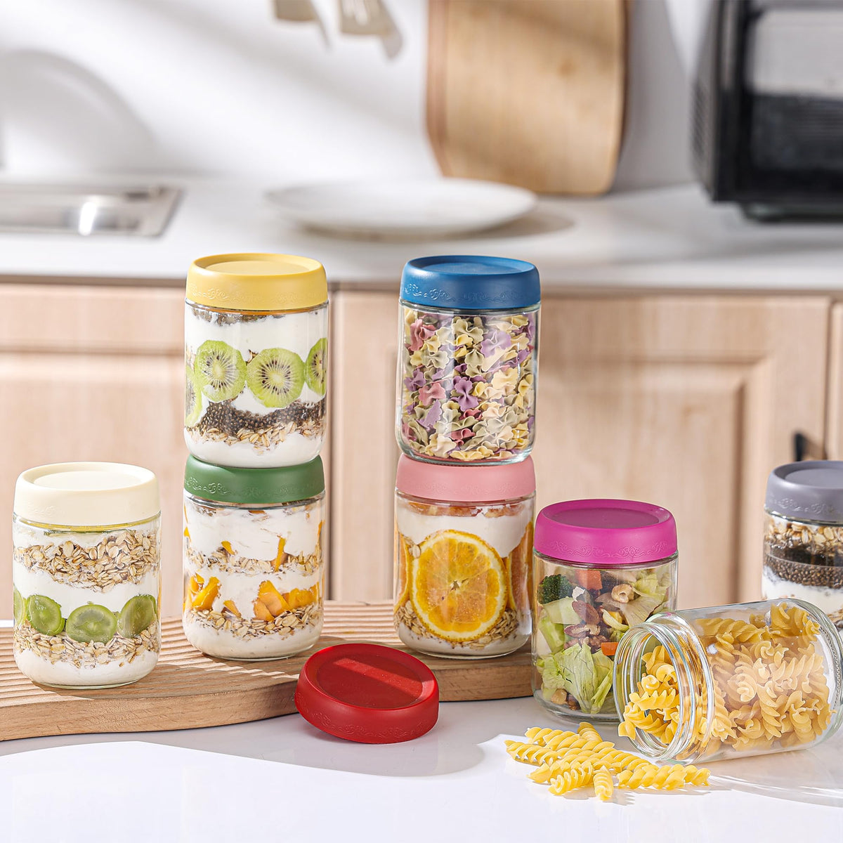 Glatabam multipurpose storage jar for snacks, yogurt, and spices.