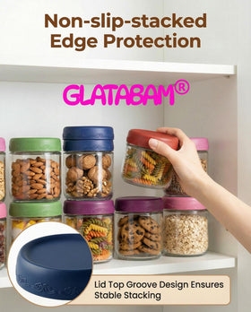 glatabam refrigerator and freezer safe jars for versatile storage