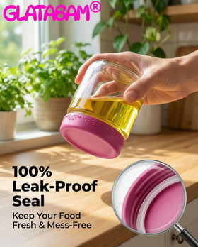 glatabam stackable glass jars for space-saving pantry organization