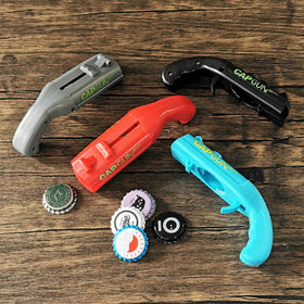 Glatiaofy cap gun bottle opener features ergonomic grip for comfortable use.