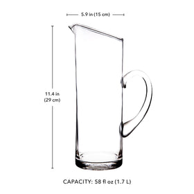 Glaver's 58 oz capacity pitcher ideal for water, juice, or lemonade.
