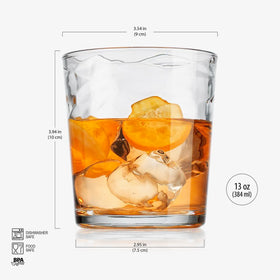 Glaver's bourbon and scotch glasses 13oz ideal for neat pours or on the rocks.