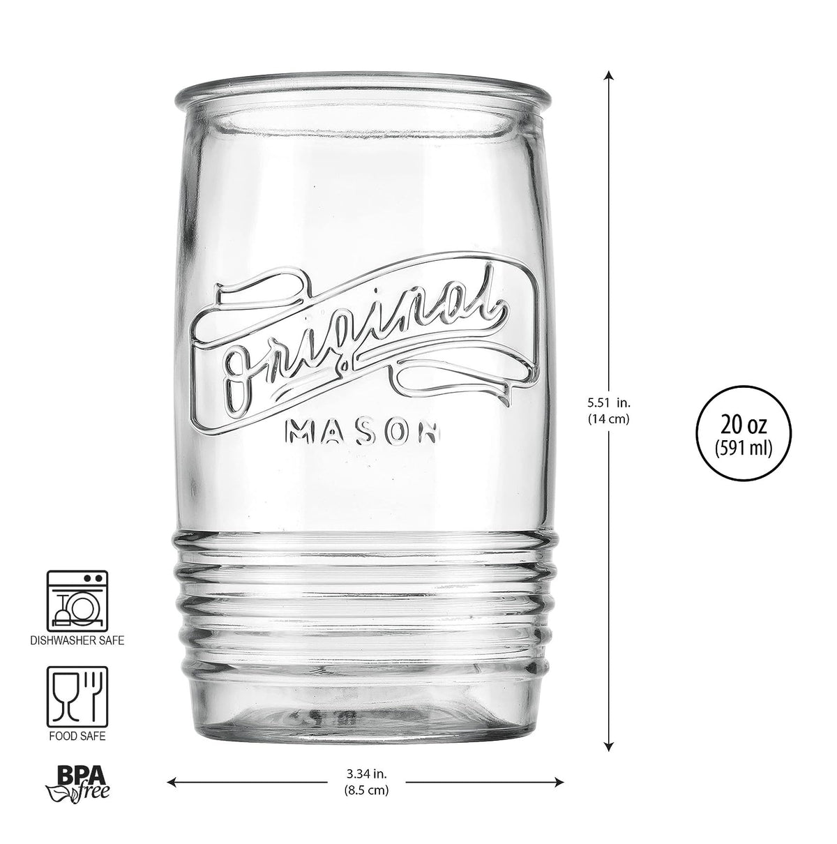 Glaver's BPA-free and lead-free glassware closeup detail