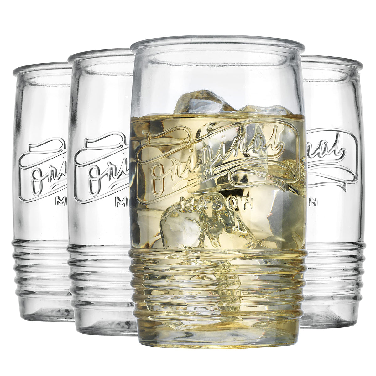 Glaver's 20 oz clear tumbler with generous capacity for cold drinks