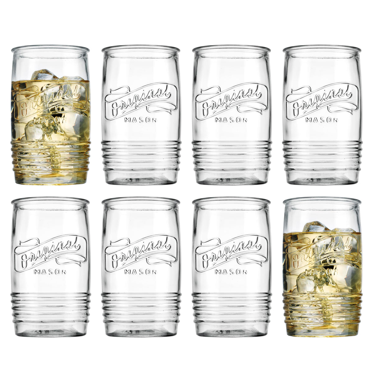 Glaver's clear glass tumbler ready for serving cocktails