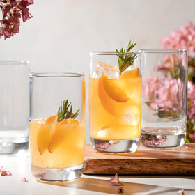 Glaver's Collins-style glass featuring durable, BPA-free glass for everyday use.