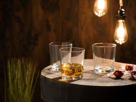 Glaver's dishwasher-safe glassware simplifies cleanup after gatherings.