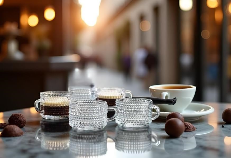 Glaver's 3-ounce capacity cups ideal for single espresso shots.