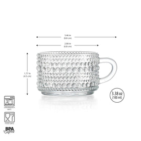Glaver's espresso cups with handles offer a comfortable grip.