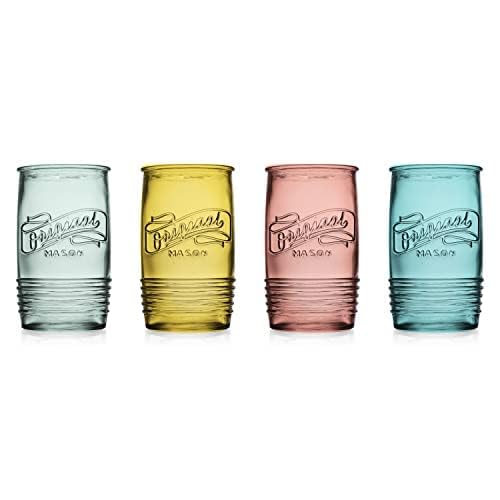 Glaver's Mason glasses require hand wash to preserve vintage finish