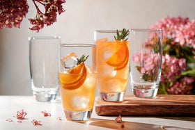 Glaver's Highball glasses 16 oz close-up base shows thick durable foot