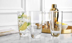 Glaver's Highball glasses tall silhouette ideal for long drinks and smoothies