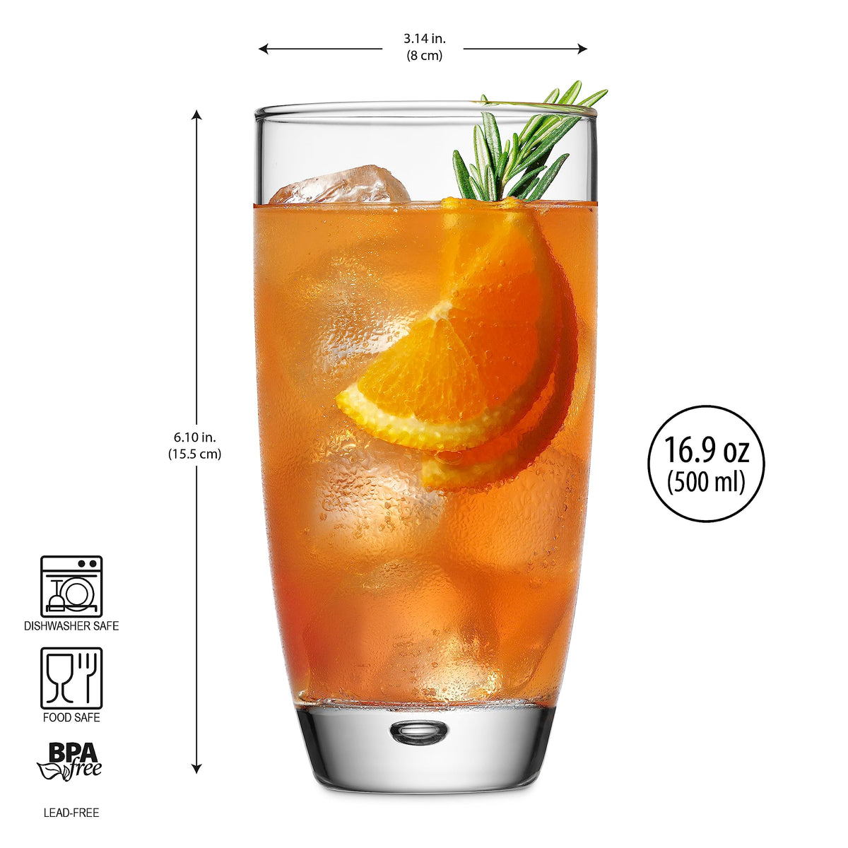 Glaver's Highball glasses in a modern table setting for casual dining