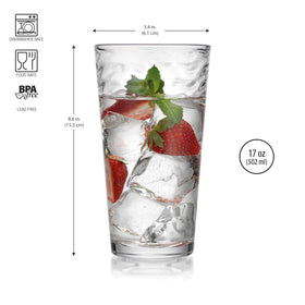 Glaver's highball glasses on a modern kitchen table for everyday use.