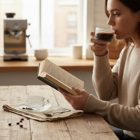 Glaver's hobnail texture adds visual appeal to home coffee.