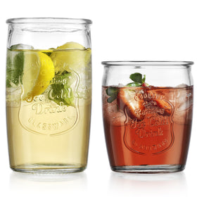 Glaver's embossed highball glass, 20 oz, stylish for cocktails and cold drinks.