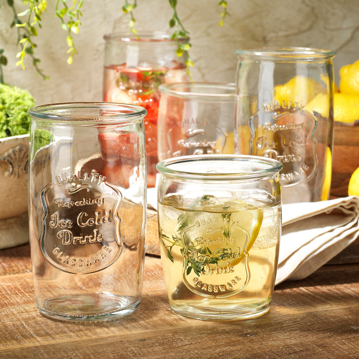 Glaver's Italian vintage design accentuates home bar decor.