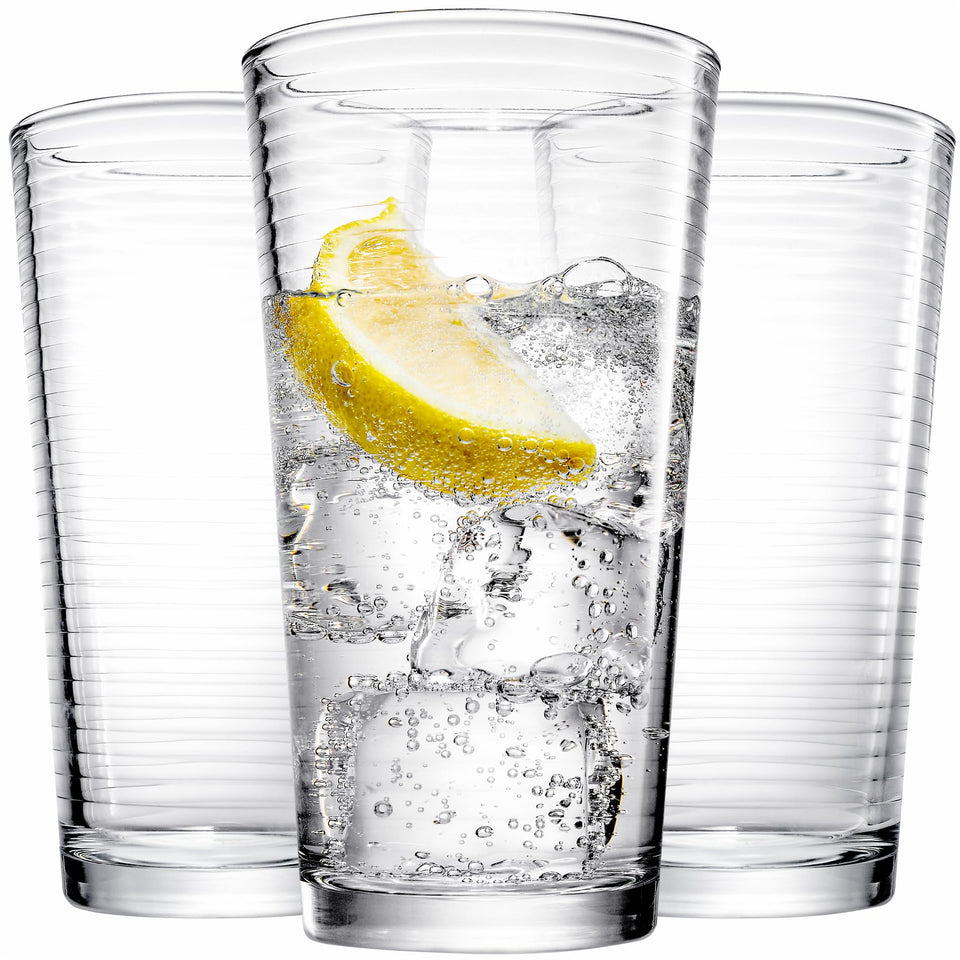 Glaver's 7 oz juice glasses, 10-piece set, ideal for juice, water, and cocktails.