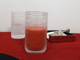 Glaver's glassware set complements modern kitchen and dining décor