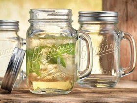 Glaver's mason jar suited for sun tea and lemonade beverages