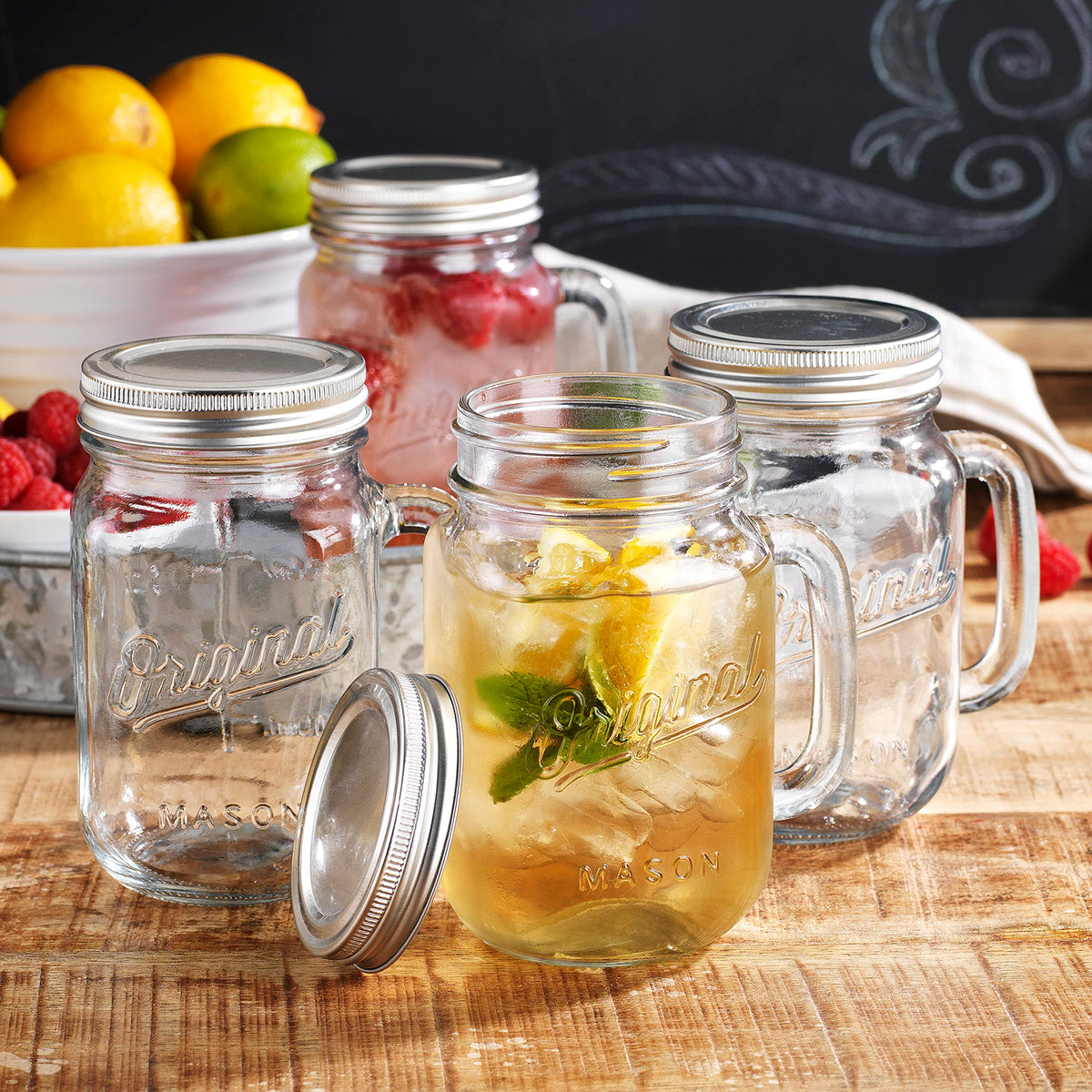 Glaver's mason jar with metal screw-on lid for secure closure