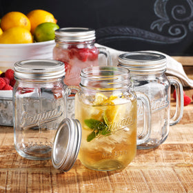 Glaver's mason jar with metal screw-on lid for secure closure