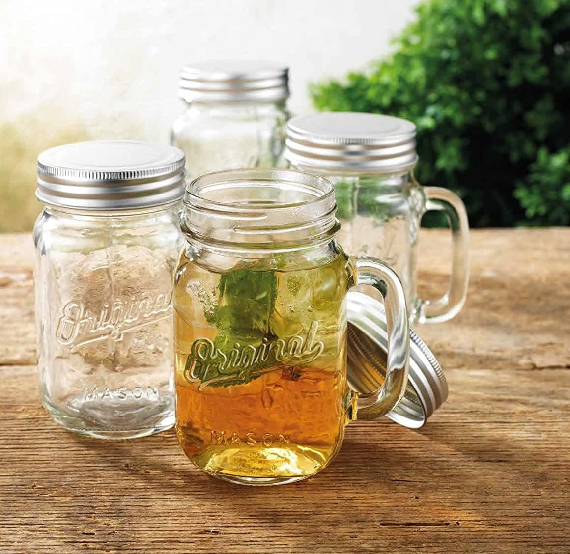 Glaver's mason jar set used for parties and outdoor gatherings