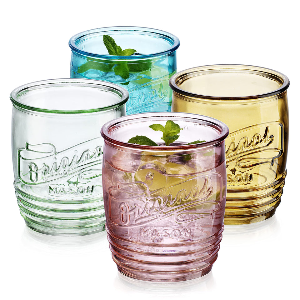 Glaver's Mason Collins red glass, perfect for juice and cocktails