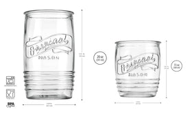 Cocktail service using Glaver's Mason highball and whiskey glasses