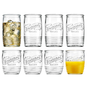 Glaver's Mason 13oz whiskey glass, clear vintage style