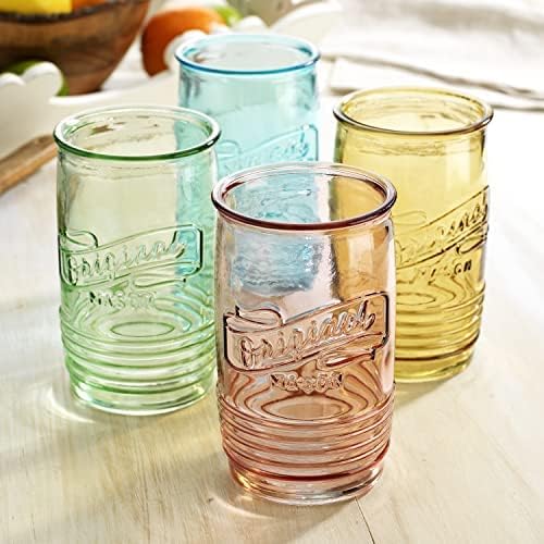 Glaver's Mason glasses blue, versatile for water and cocktails