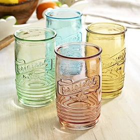 Glaver's Mason glasses blue, versatile for water and cocktails