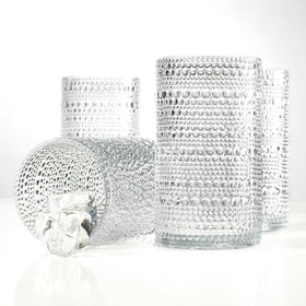 Glaver's vintage hobnail beaded glasses enhance home entertaining