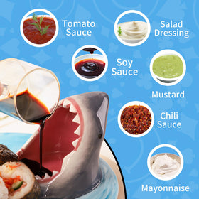 Glazery Shark Charcuterie Board dishwasher-safe ceramic for easy cleanup.