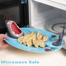 Glazery Shark Charcuterie Board non-slip bottom keeps servings steady.