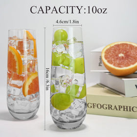 GLAZVIA tulip-shape flute highlights aroma, enhancing bubbles and bouquet.