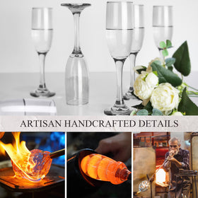 GLAZVIA method-champenoise-compatible flutes preserve CO2 release during toasts