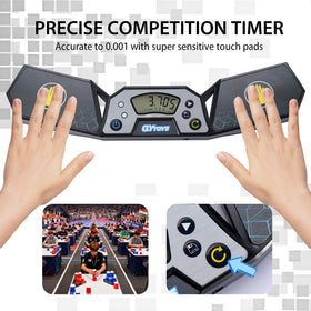 GLECTG battery-powered cube timer runs on AAA batteries for on-the-go use.