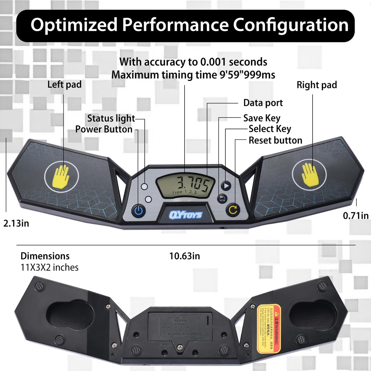 GLECTG speed cube timer display readout highlights precise timing for cubing practice.