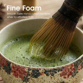 GleeNflux bamboo tea mat protects surfaces during ritual prep.