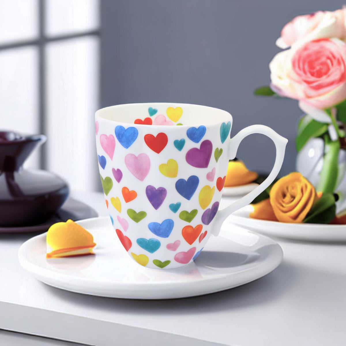 Glen Mila ergonomic handle mug offering comfortable, stable grip during sipping.