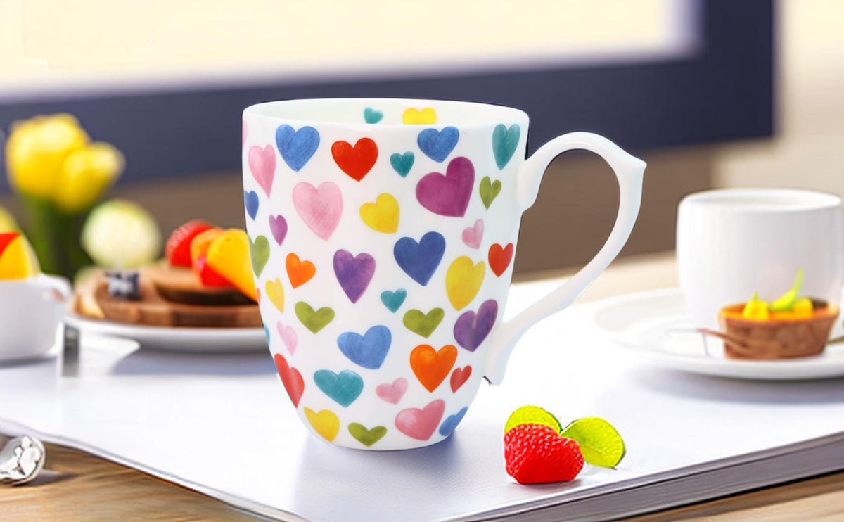 Glen Mila heart mug delivers pleasant resonance and charm with every tap.