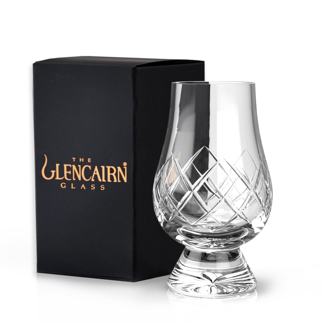 GLENCAIRN cut glass in gift carton highlighting premium craftsmanship
