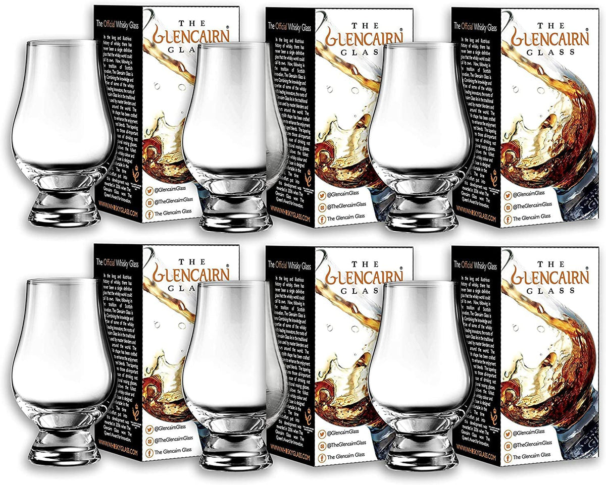Gift box open with six glasses, illustrating ready-to-gift premium packaging.