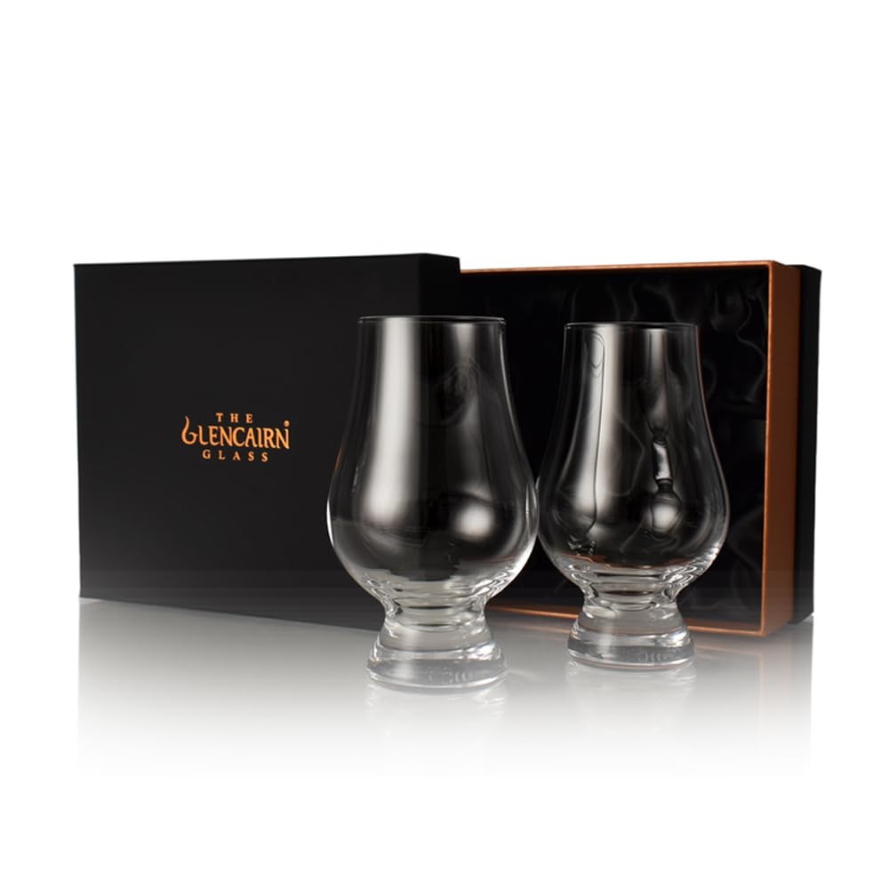 GLENCAIRN whiskey glass gift set in presentation box, ideal for gifting and tasting.
