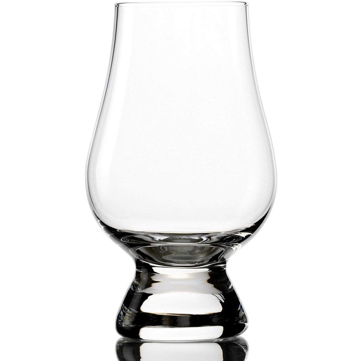 Glencairn glass wide bowl enhances color observation of whisky.